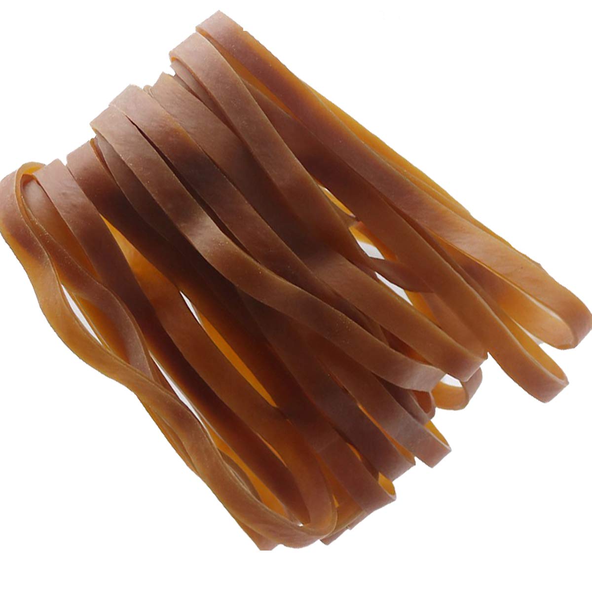 【送料無料】YOUOWO 輪ゴム ゴムバンド 太い 幅10mm×折径160mm 内径102mm 極太幅 事務 梱包紐・梱包バンド もりや産業 20本入 イエロー