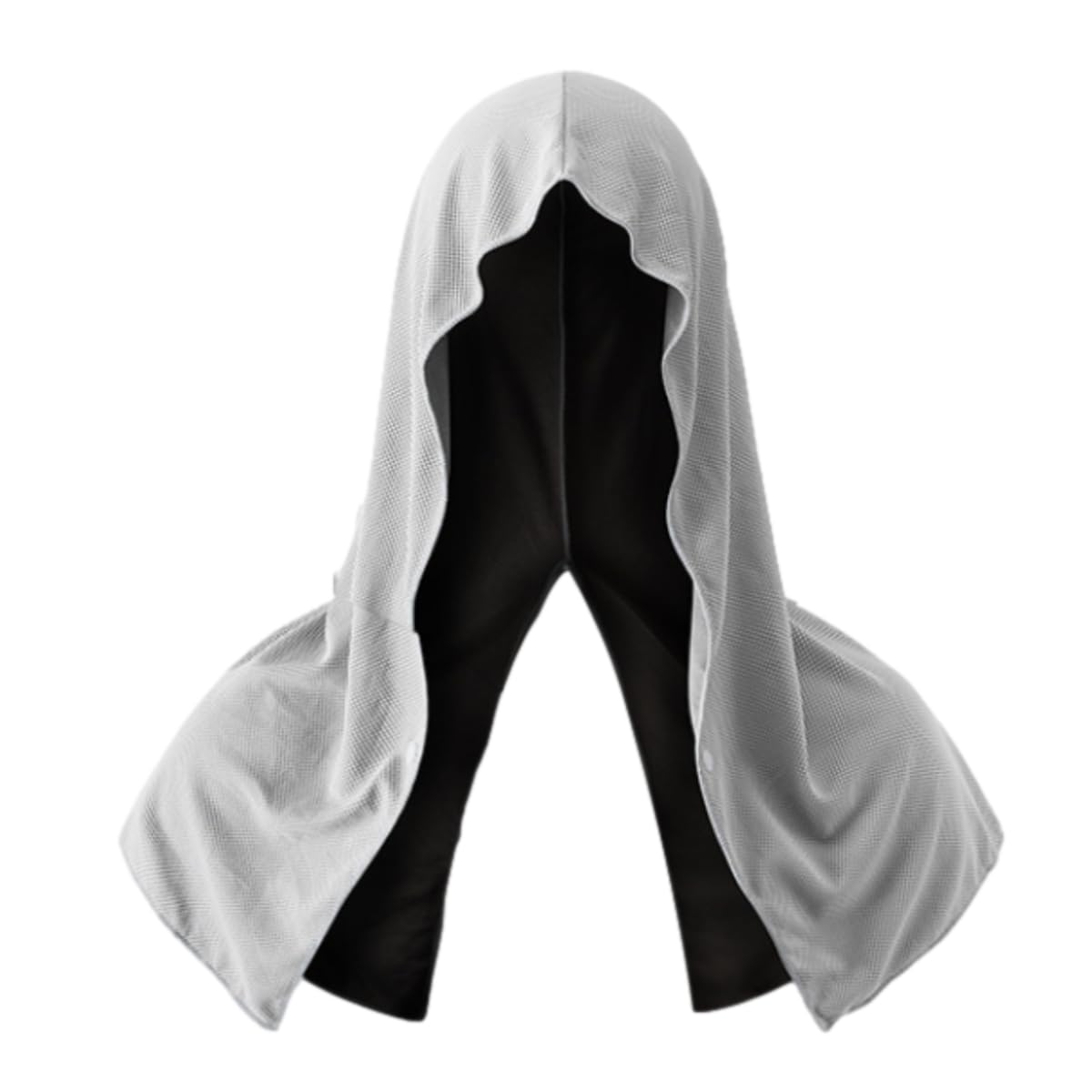 【送料無料】SITEDAN 冷感タオル フード付き クールタオル グレー クールケープ スポーツタオ ...