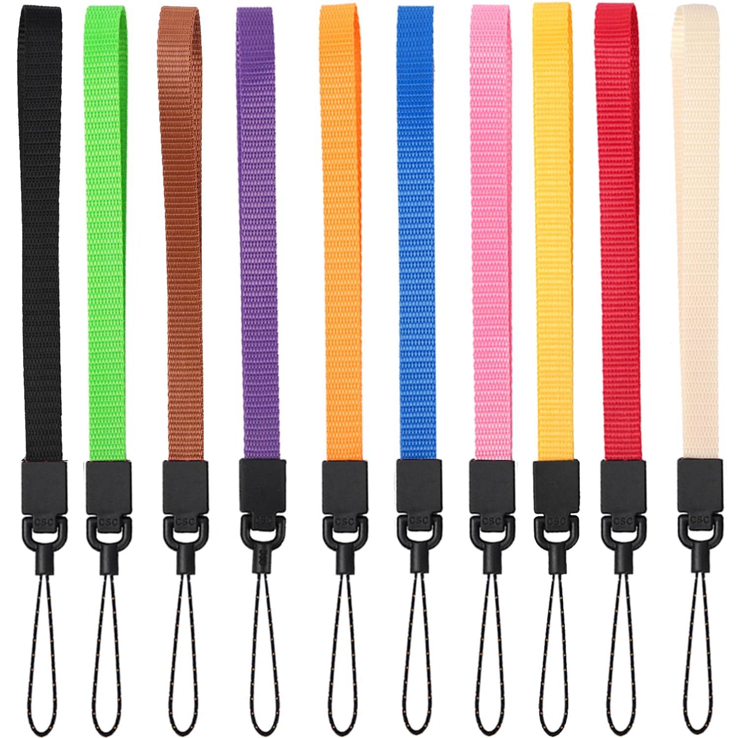 【送料無料】[YOUOWO] スマートフォン用ストラップ ストラップ 10個入リ 10色 ストストラップ ショート ハンドストラップ 落下防止 カメラ、携帯電話、鍵、 usbメモリ ストラップ ハンド