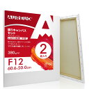 【送料無料】AUREUO 張りキャンバス セット F12 (60.6cmX50cm) 中目 100%コットン 2枚 初心者 絵画用具 芸術絵創作 現代油絵 美術装飾 水彩画・油絵画・アクリル兼用