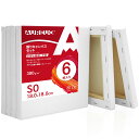 【送料無料】AUREUO 張りキャンバス セット S0 (18cmX18cm) 中目 100%コットン 6枚 初心者 絵画用具 芸術絵創作 現代油絵 美術装飾 水彩画・油絵画・アクリル兼用