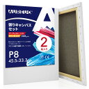 【送料無料】AUREUO 張りキャンバス セット P8 (45.5cmX33.3cm) 中目 綿化繊混紡 2枚 初心者 絵画用具 芸術絵創作 現代油絵 美術装飾 水彩画・油絵画・アクリル兼用