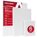 【送料無料】AUREUO 張りキャンバス セット マルチサイズ 6枚入 F0,F4,F6 (各2枚) 中目 100%コットン 初心者 絵画用具 芸術絵創作 現代油絵 美術装飾 水彩画・油絵画・アクリル兼用