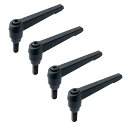 【送料無料】SHULLIN 4本入り M8 x 16mm クランプレバーハンドル クランプレバー 回転ハンドル クランクハンドル ロック回転ボルトノブ オスねじ...