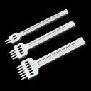 【送料無料】KIMLONTON丸目打ち 円型穴あけポンチ 革ポンチ 円形打ち 革ベルト用打ち具 革細工 レザークラフト道具 (シルバー, 4mm)