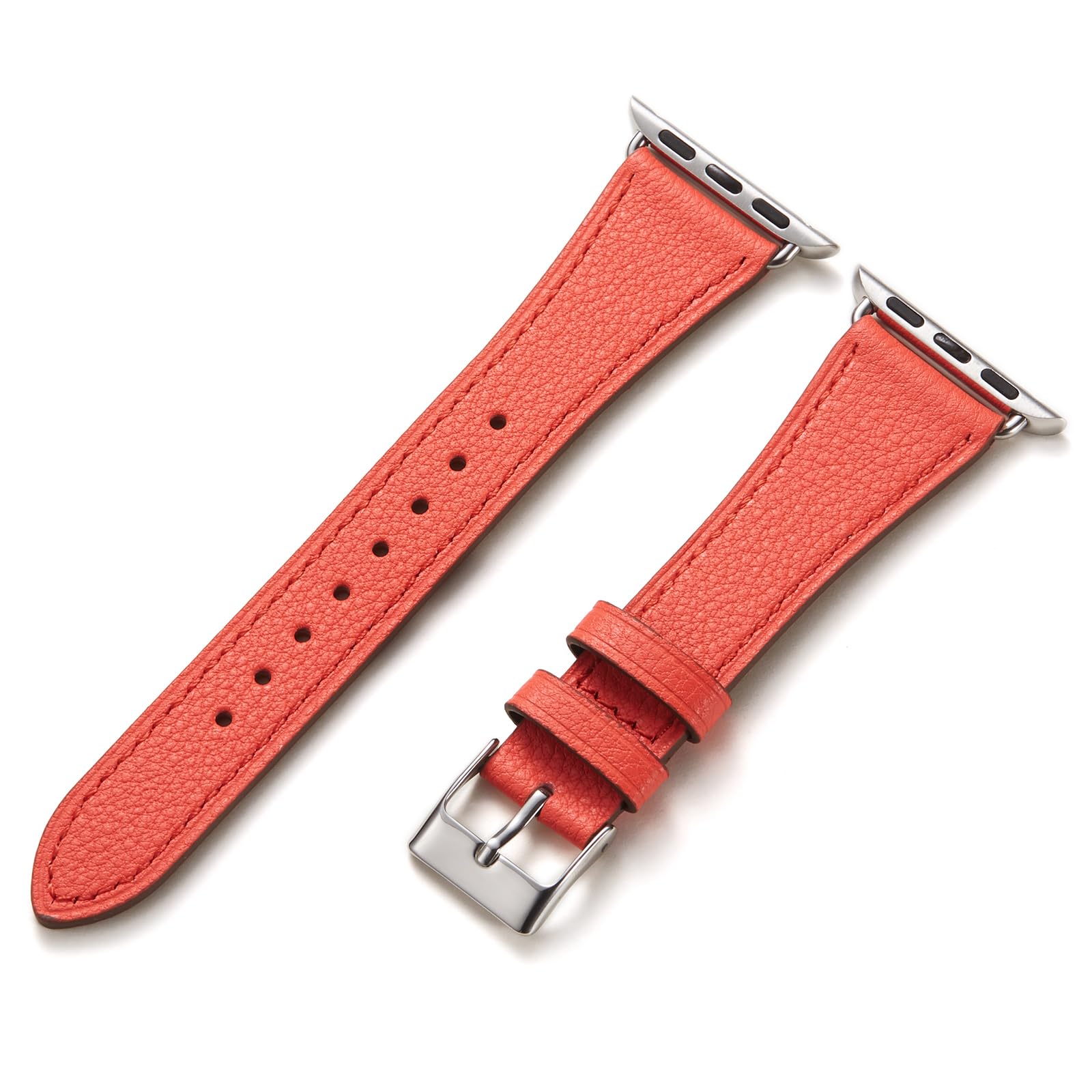 【送料無料】Handodo for Apple Watch バンド レディース 本革 アップルウォッチ バンド 細い 49mm 46mm 45mm 44mm Series 10/9/8/7/6/5/4/SE/Ultra イタリアレザー おしゃれ ビジネス SGS資格認定 明るいオレンジ