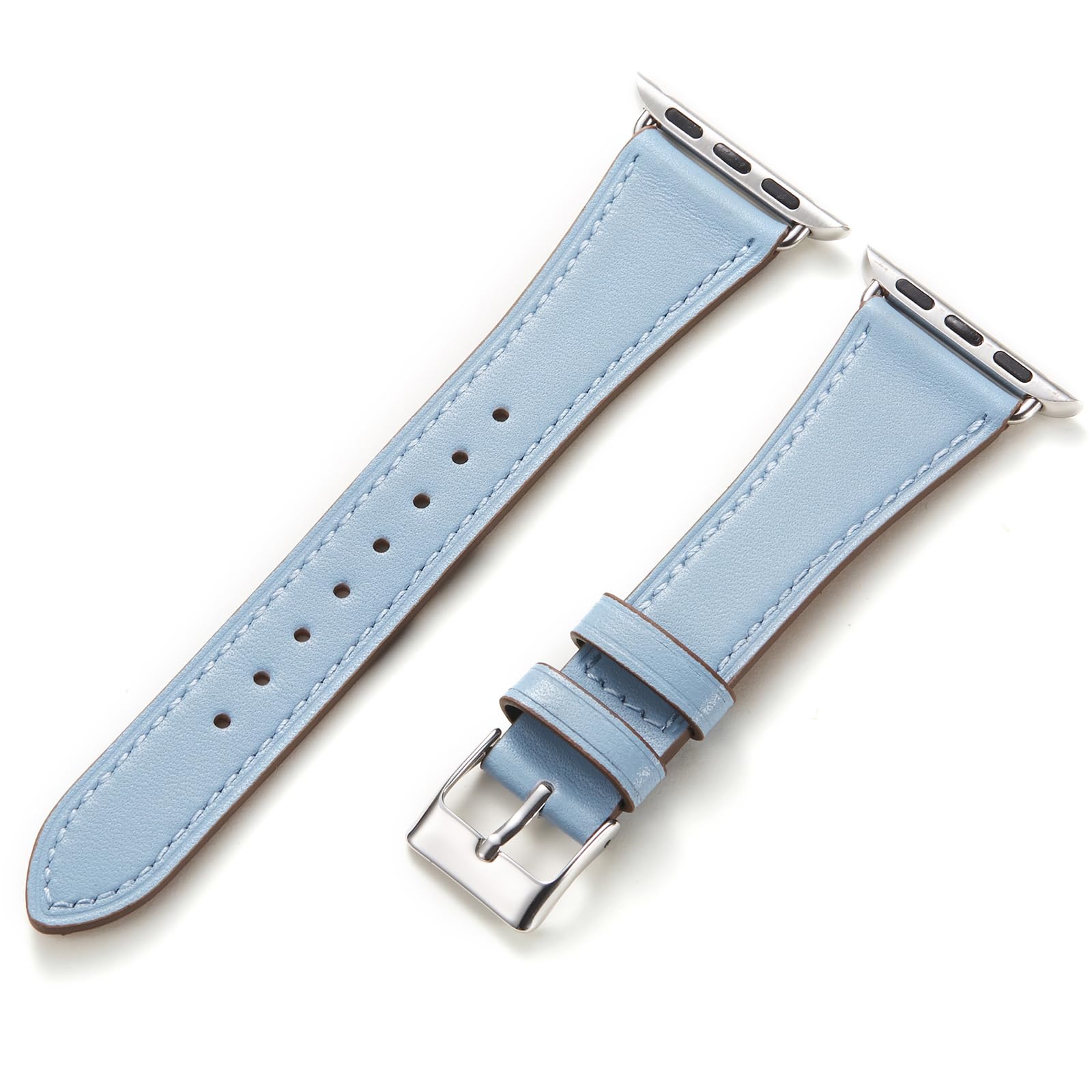【送料無料】Handodo for Apple Watch バンド 本革 レディース アップルウォッチ バンド 細い 42mm 41mm 40mm 38mm Series 10/9/8/7/6/5/4/3/2/1/SE イタリアレザー ビジネス iwatch バンド SGS資格認定 ライトブルー