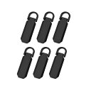 【送料無料】MINBOOT ファスナー 引き手 持ち手 修理 6個セット 合金製品 簡単着脱 金具 合金 衣類 カバン 財布 ブーツ 荷物 リュック DIY 裁縫 手作り (マットブラック)