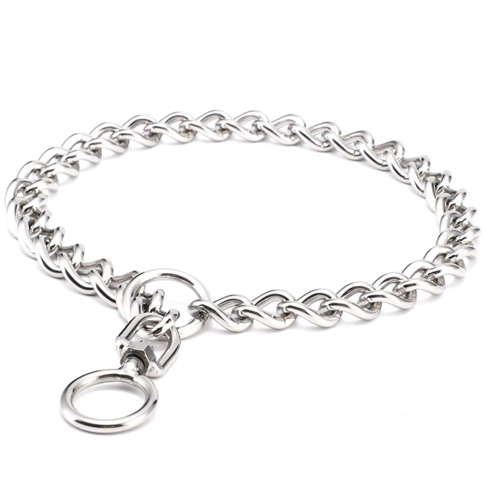 【送料無料】aoory 犬用首輪,しつけ用首輪,ベーシック首輪,小中大型犬用 ステンレスラウンドチョークチ..