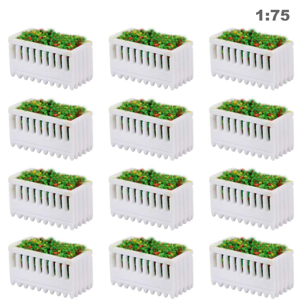 【送料無料】情景コレクション 模型 花壇 花 庭園 公園 街路 1:75 12本入り モデル 建物模型 ジオラマ 箱庭 装飾 鉄道模型 教育 DIY GY390...