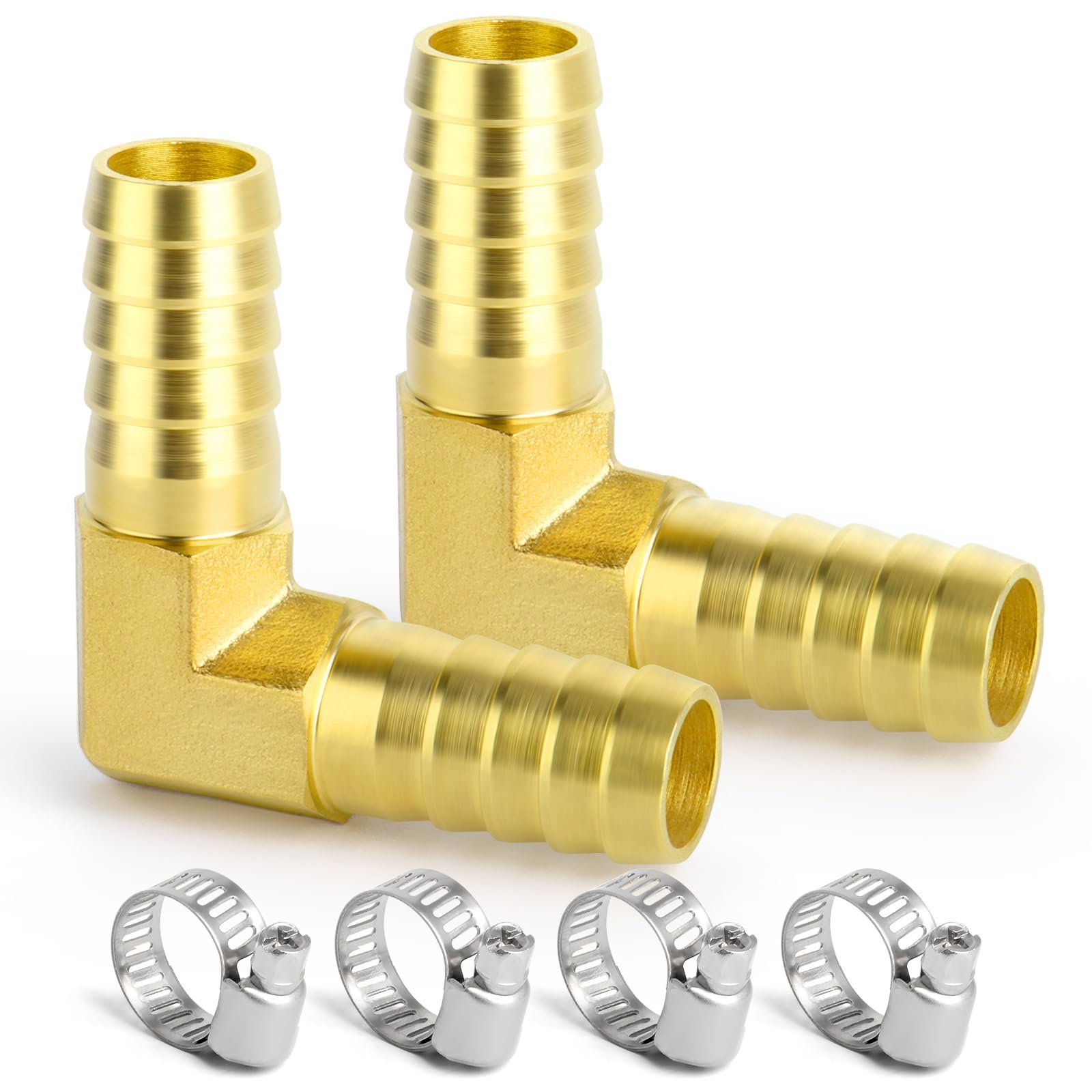 【送料無料】TAILONZ PNEUMATIC 5箇の真鍮ホースアクセサリ、12mmオーバーヘッドホースコネクタ、90度L..