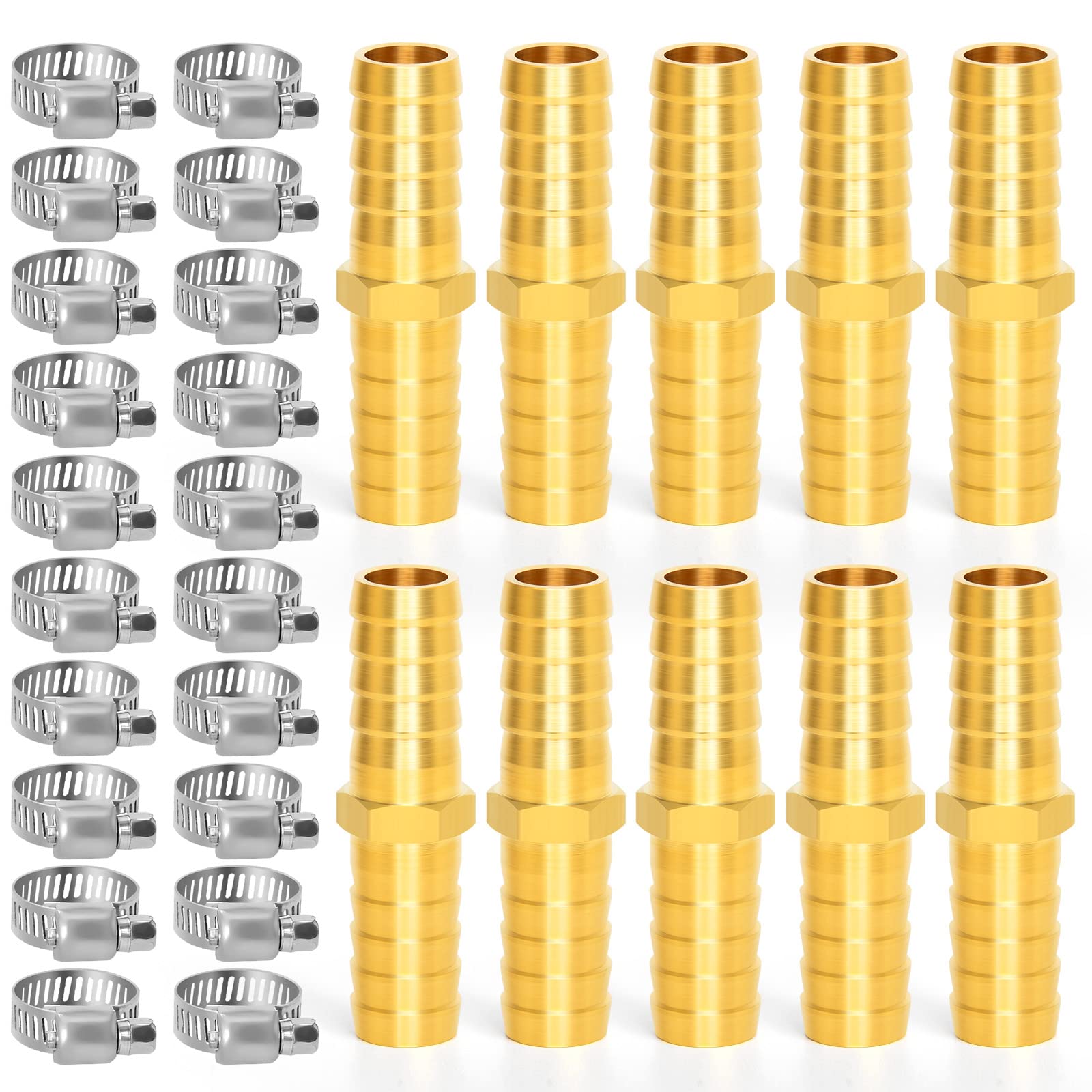 【送料無料】TAILONZ PNEUMATIC 10箇の真鍮ホースオーバーヘッドパイプ継手、10mmオーバーヘッドパイプ..