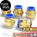 【送料無料】TAILONZ 12mmチューブOD x 1/2 PT オスストレート継手接続するためのプッシュ継手PC12-04(2個)