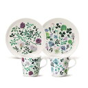 【送料無料】NARUMI(ナルミ) 福袋 2024 食器 4点セット アンナ・エミリア 2人用 花柄 2柄セット かわいい 電子レンジ温め 食洗機対応 96604-23384NT