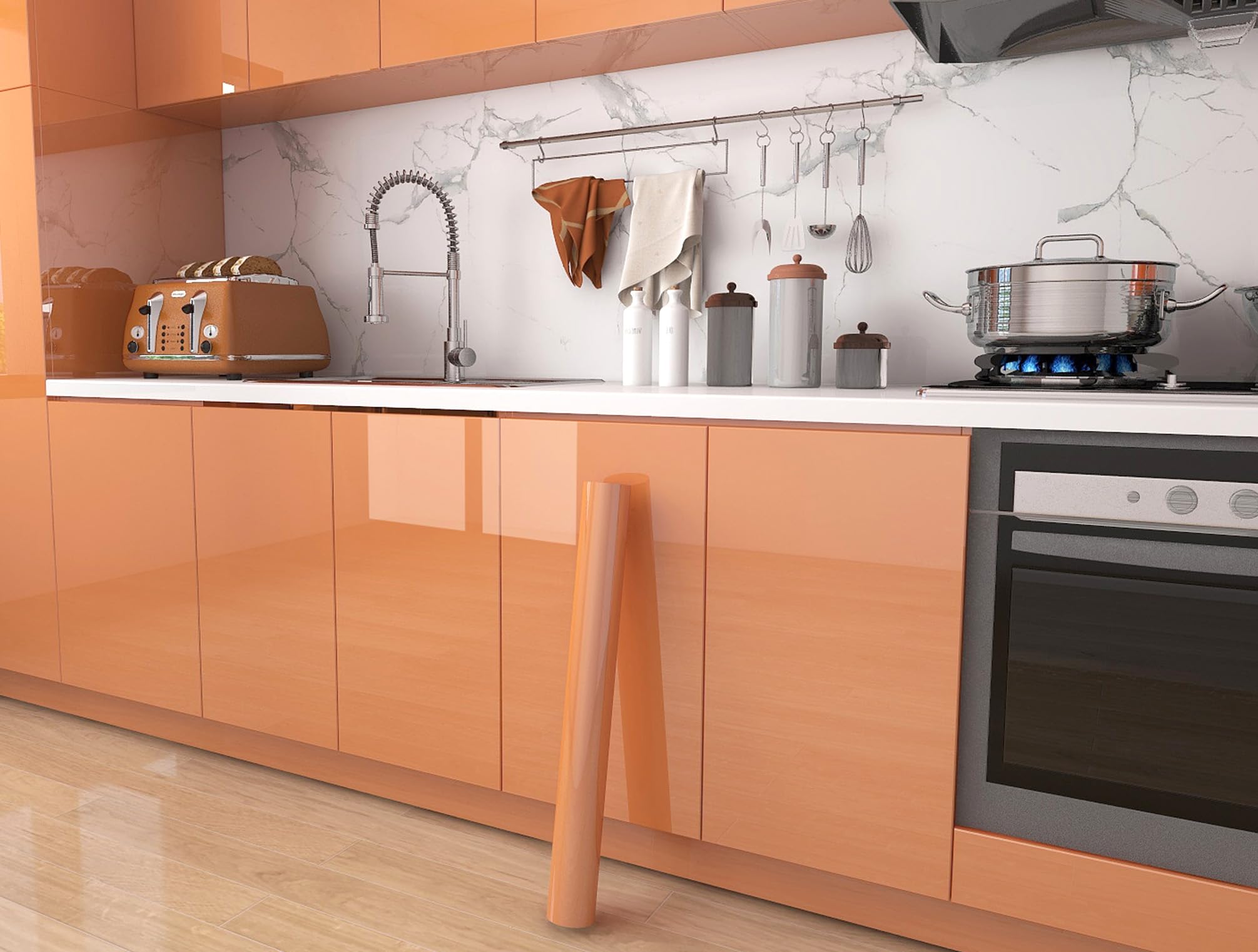 【送料無料】FOLU 壁紙シール つるつる（60CM×10M一巻）リメイクシート キッチン 壁紙 補修 模様替え ..