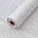 【送料無料】Haimin 壁紙シールはがせる60cm×10m無地 織物調 壁紙シール 麦わら織りの質感 リネン壁紙 リメイクシート 3D 厚手 自己粘着 模様替え 補修 多用途 ふすま紙 (ホワイト・グレー -6)