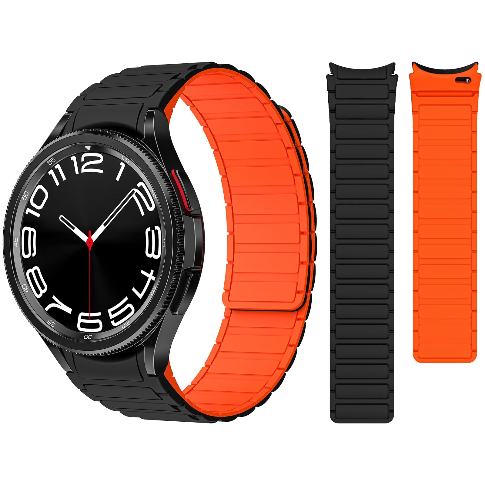 【送料無料】LuFiYa 磁性シリコン バンド 時計ベルト Samsung Galaxy Watch FE/Samsung Galaxy Watch 7 40mm/44mm 対応 強力な磁気クラスプ付き シリコン交換ストラップ ベルト 腕時計バンド 磁吸引式とバックル無しのシリコンストラップ ギャラクシーSamsung Galaxy Watch F