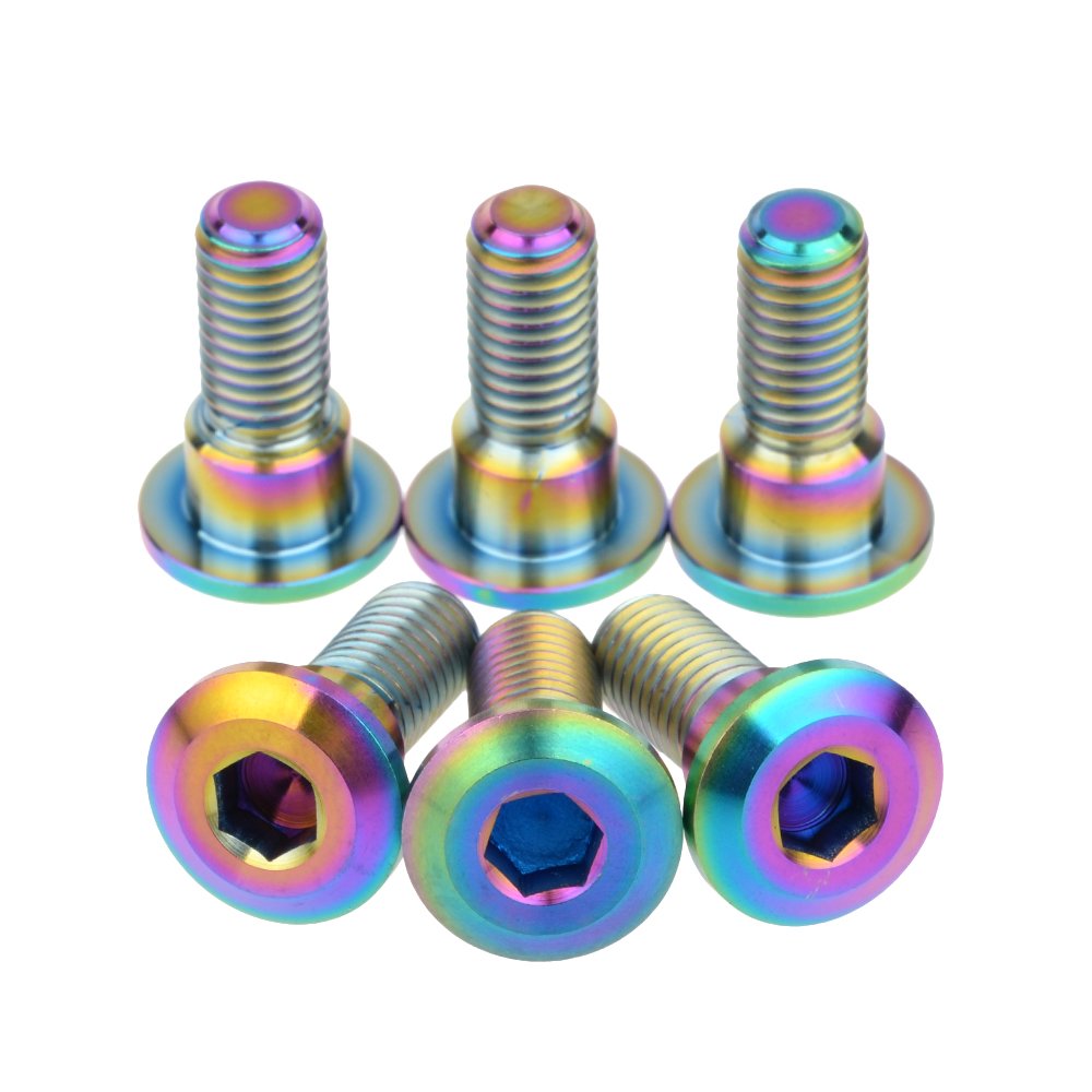 【送料無料】DingtaiチタンM8 x 22mmスズキGSXRディスクブレーキローターボルト 6個 カラー