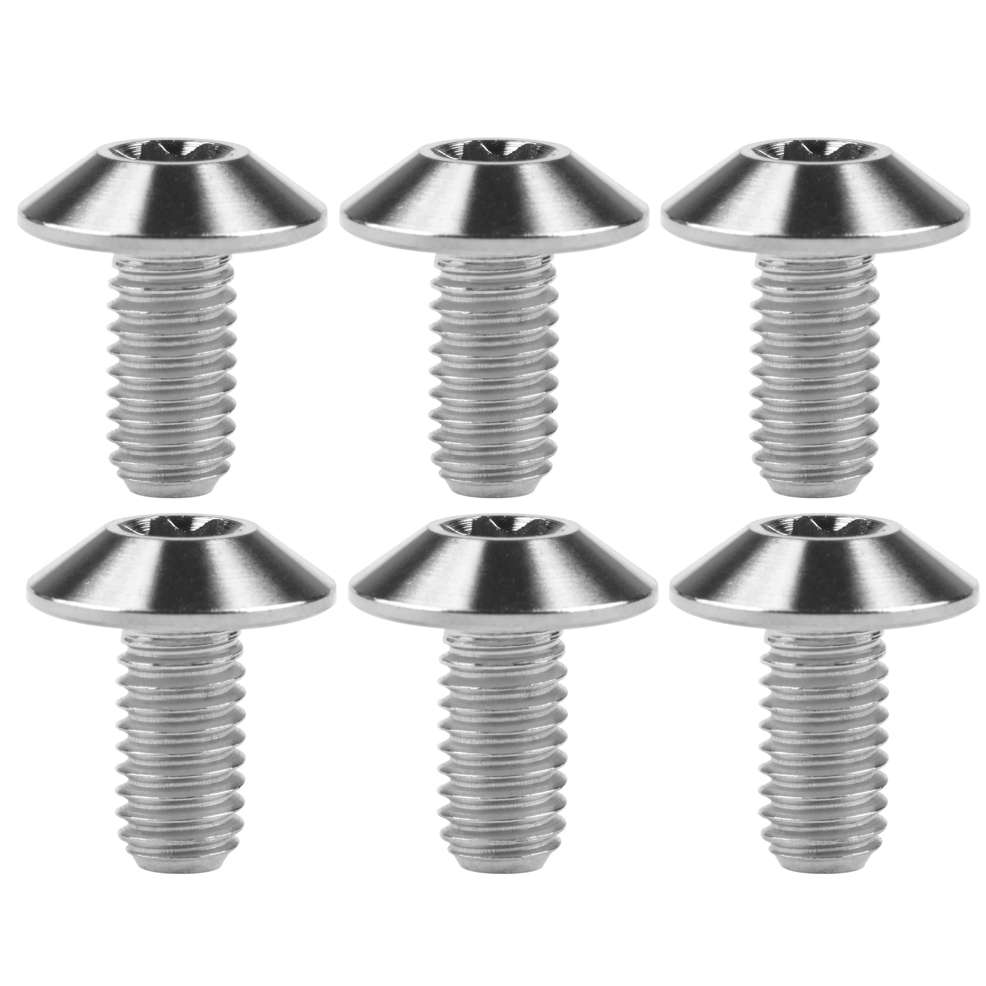 【送料無料】Dingtai 低頭プラムヘッドチタンM6x12mmブレーキハンドルバーボルト ピッチ1.0mm 6本入 (..