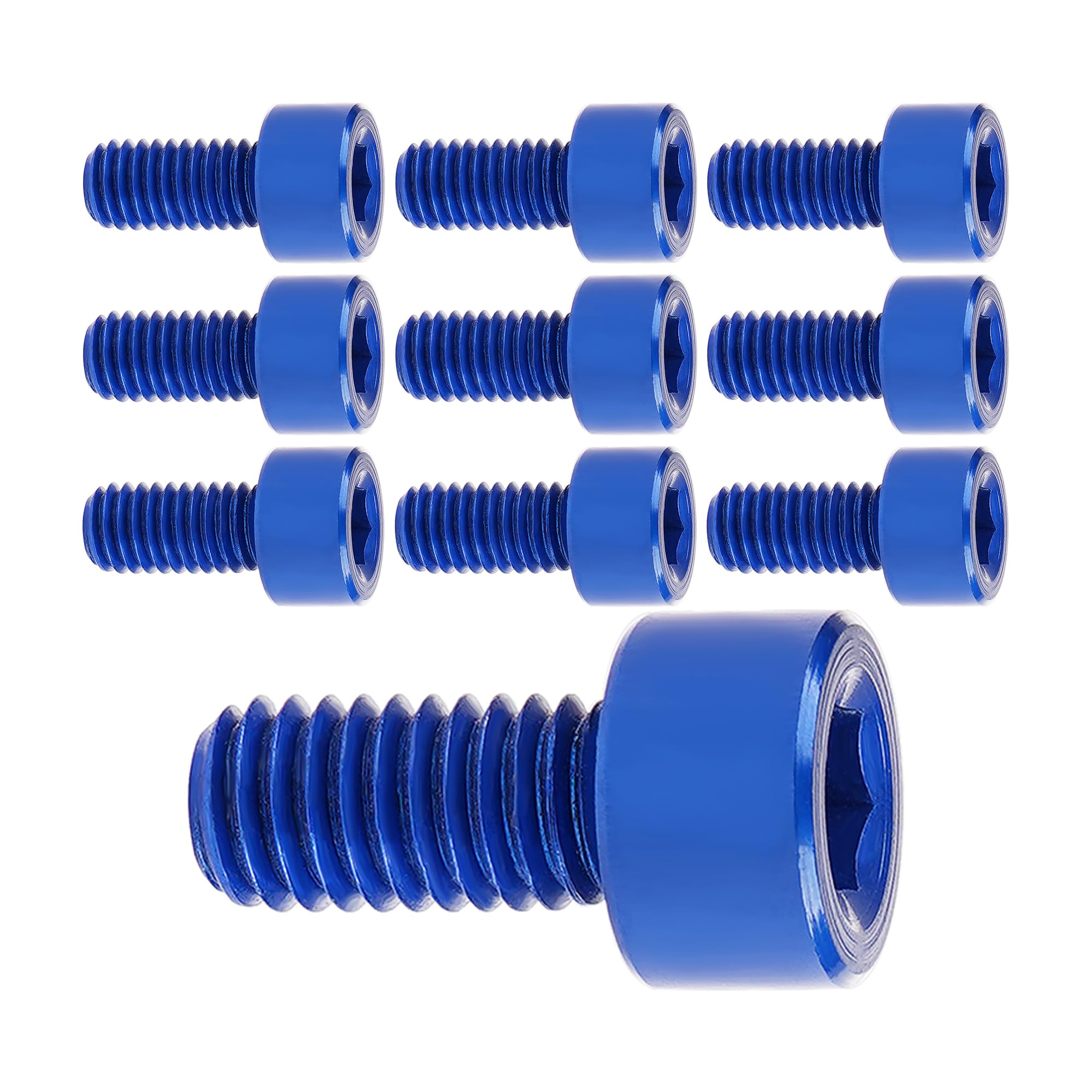 【送料無料】Dingtai 7075型アルミ合金ネジM3x6mm内六角柱頭全ねじボルトドローン木工D ...