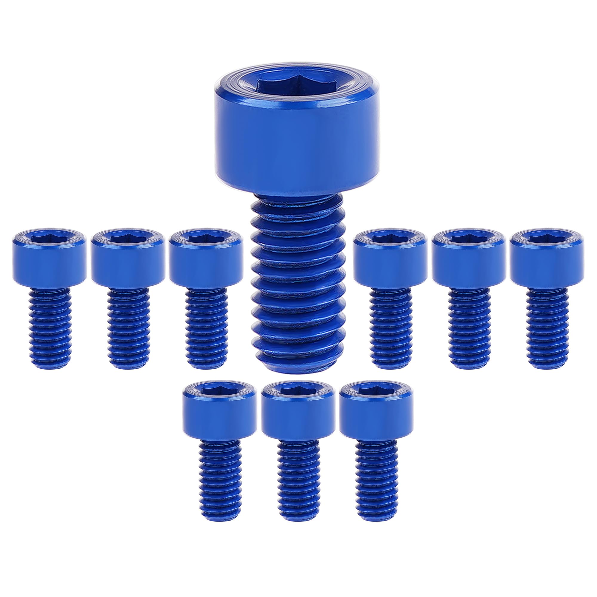 【送料無料】Dingtai 7075型アルミ合金ネジM3x8mm内六角柱頭全ねじボルトドローン木工D ...