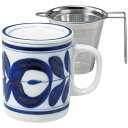 【送料無料】西海陶器(Saikaitoki) 波佐見焼 マグカップ 蓋付 マジョリカ フラワー スーパーステンレス 茶こし付 容量約250ml 電子レンジ可 食洗機対応 日本製 10220
