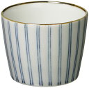 【送料無料】西海陶器(Saikaitoki) 波佐見焼 藍屋 そば猪口 そばちょこ カップ 縞十草紋 電子レンジ 食洗機対応 日本製 39487