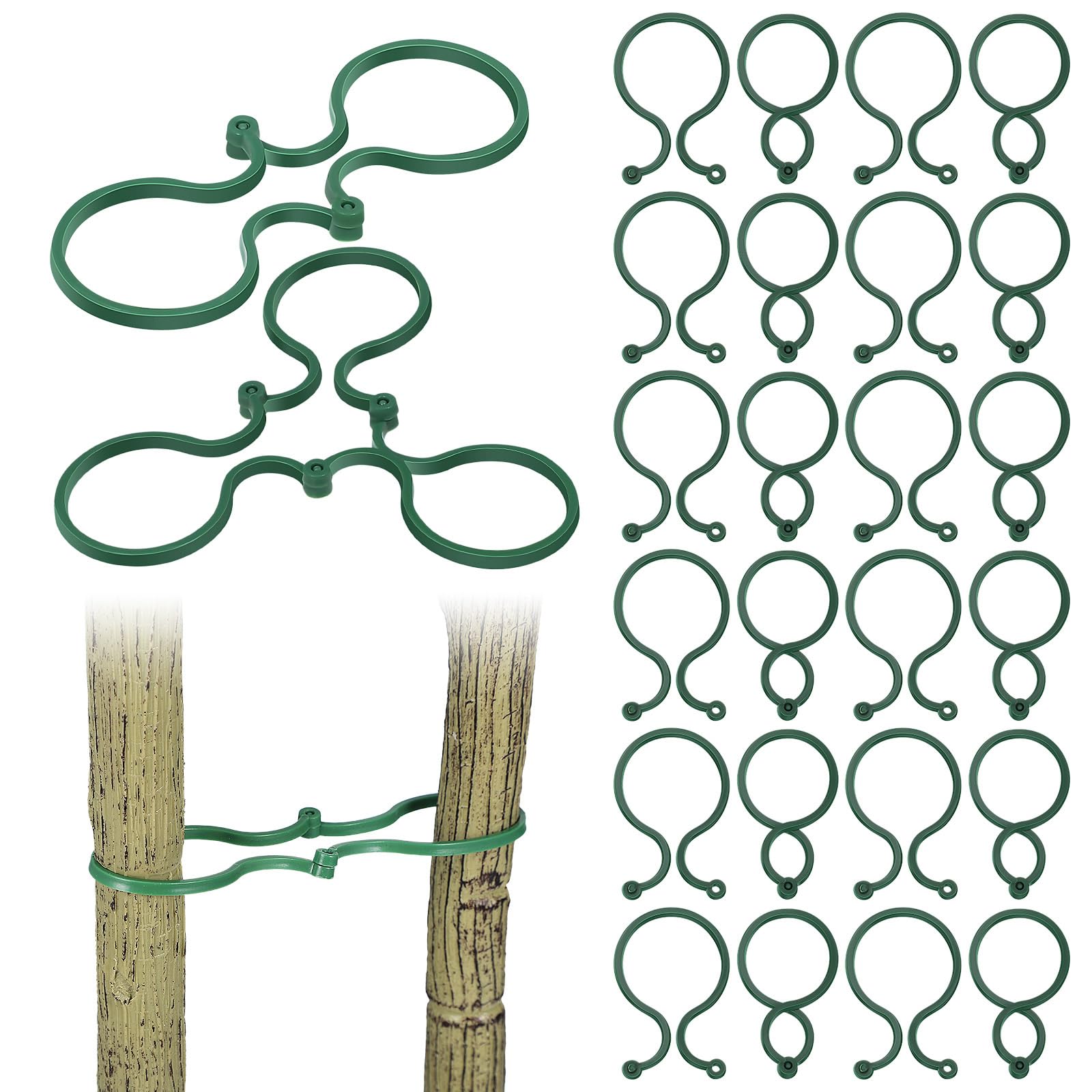 【送料無料】Gadpiparty 100個 園芸 クリップ 支柱クリップ 誘引クリップ 園芸用結束クリップ 植物サポ..