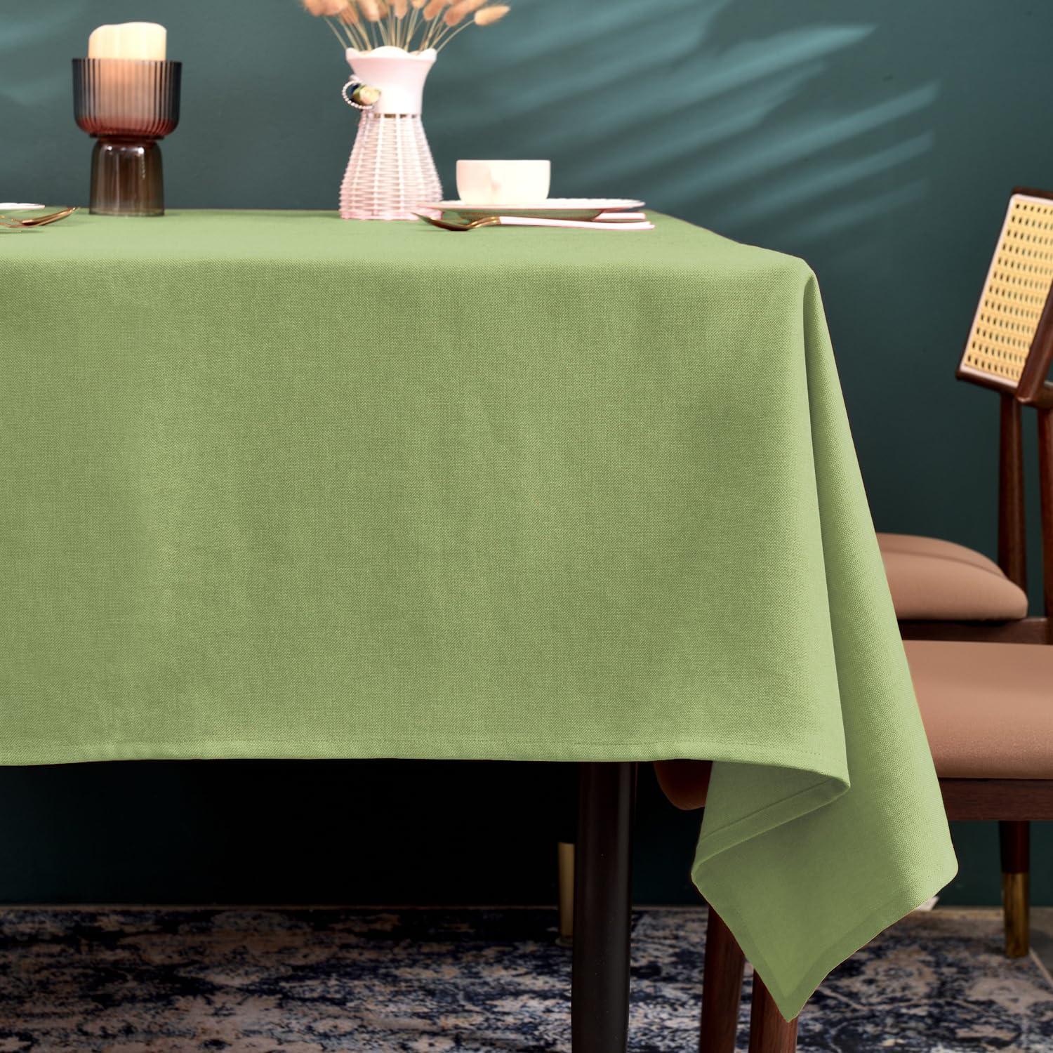 【送料無料】BALCONY & FALCON テーブルクロス 長方形 防水 類麻材質 キッチン カフェ ガーデン 145*30..