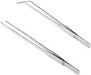 【送料無料】水槽 ピンセット ロング ステンレス 長い27cm ストレート & カーブ アクアリウム ピンセット 植物標本制作用 爬虫類飼育 給餌ツール 水族館の植物に適しています 便利 多機能 水族館用 2本セット