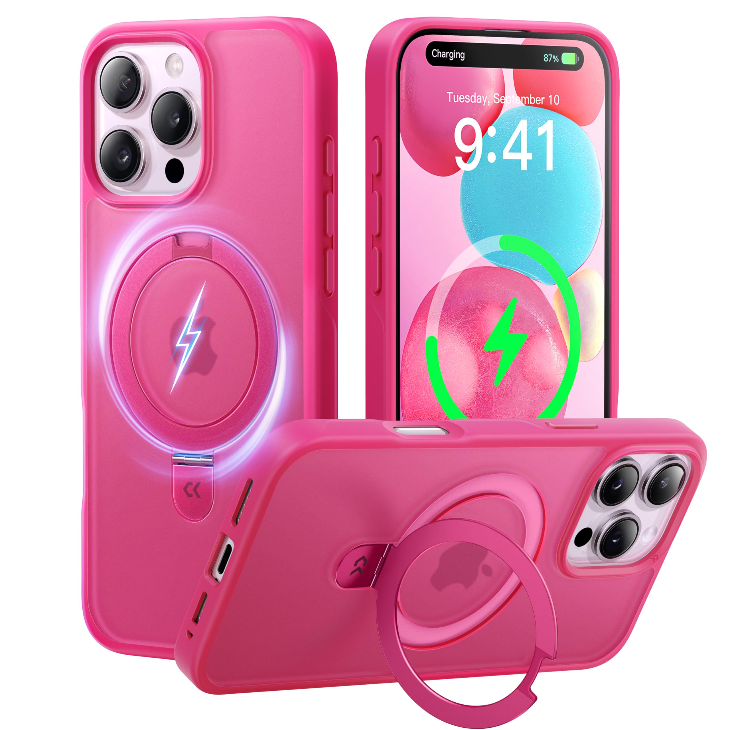 【送料無料】【2025必見！4in1多機能満載】CASEKOO iPhone 16 Pro Max 用 ケース 米軍MIL規格 横縦両立 指紋防止 マット仕上げ MagSafe対応 黄変防止 いphone16pro 用ケース 半透明 ストラップホール付き ワイヤレス充電対応 アイフォン16promax用 ケース 6.9インチ「MagicSt