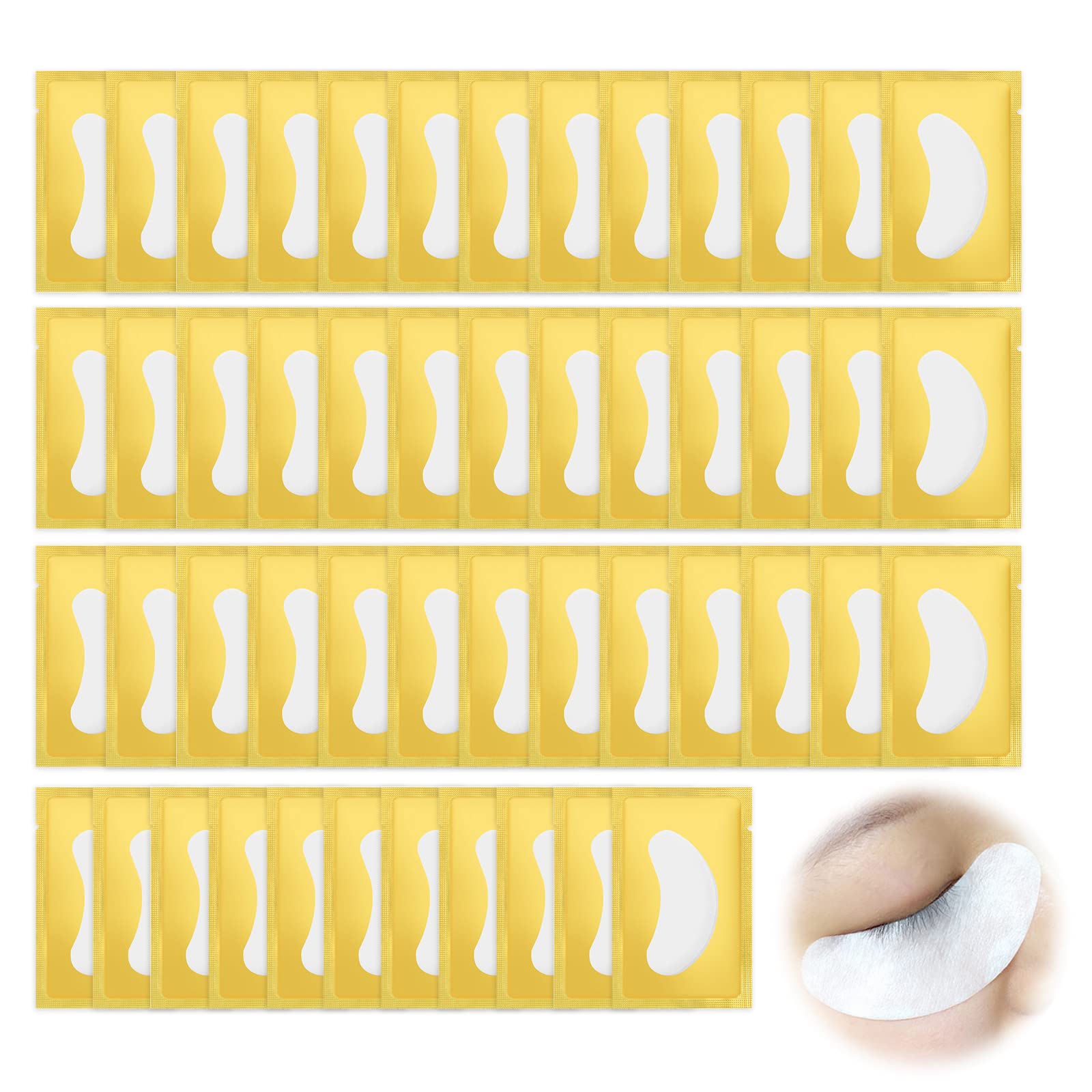 【送料無料】ZHEJIA 目元パック 目元保護テープ 100枚入り 50ペア 目元パック まつげエクステ保護テー..