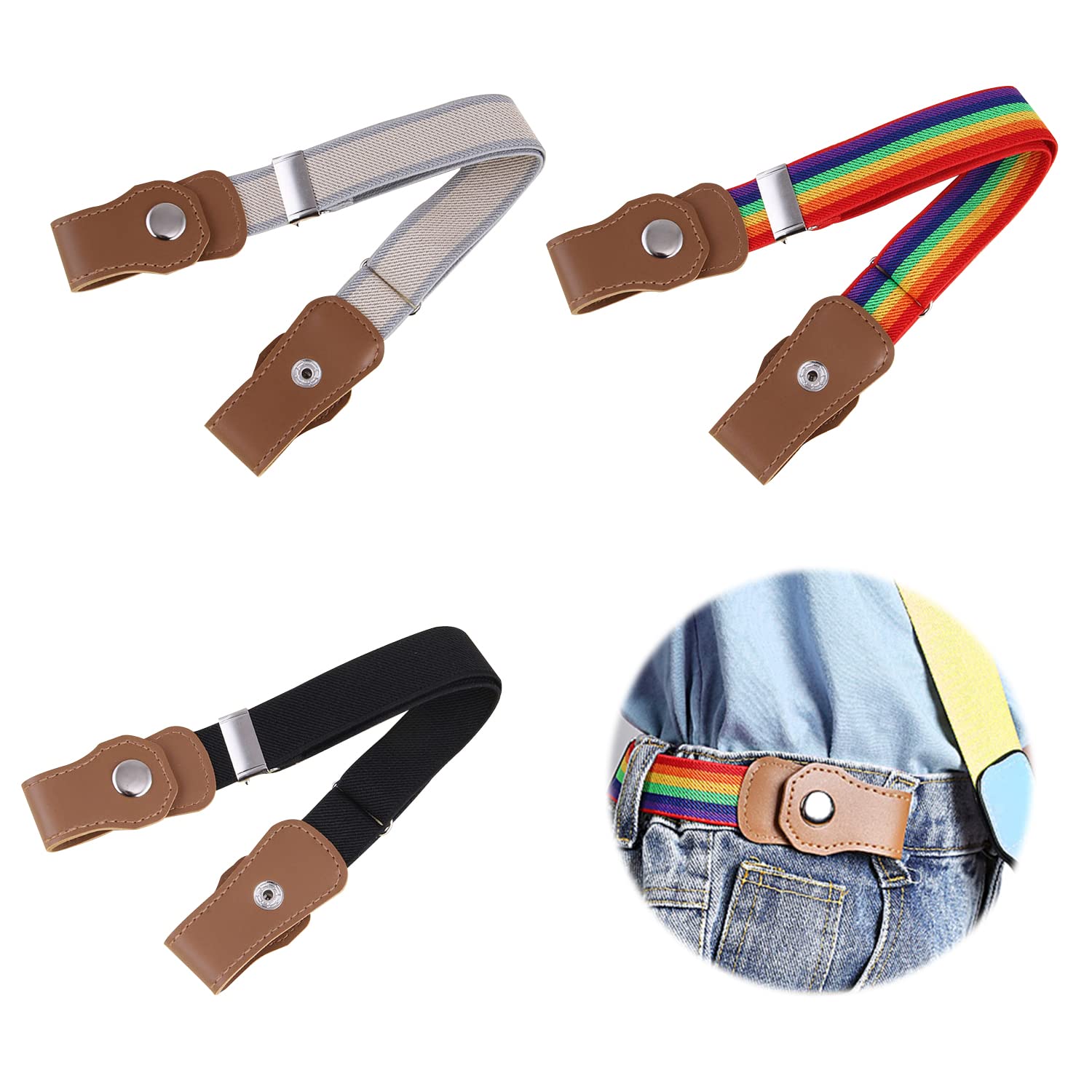 【送料無料】ZHEJIA ゴムベルト ベルト キッズベルト 子供用ベルト 男の子 女の子 男女兼用 サイズ調節..