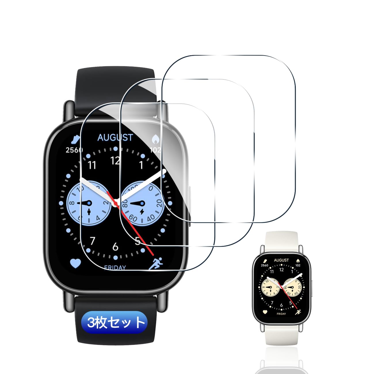 【送料無料】【wnunbg 3枚セット】 対応 redmi watch 5 lite フィルム ガラスフィルム 3枚 【日本旭硝子素材採用 硬度9H 飛散防止 】 対応 xiaomi redmi watch 5 lite 強化ガラス フィルム 対応 シャオミ redmi watch 5 lite 保護フィルム 液晶 ケース 超薄型 耐衝撃 指紋防