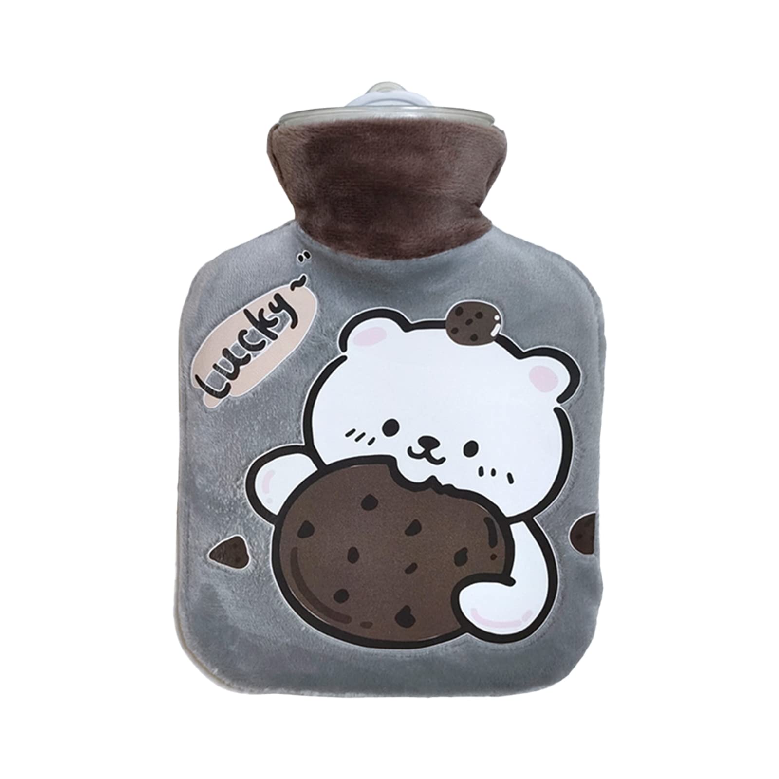 【送料無料】Kaaipee 湯たんぽ ミニ かわいいカバー付き エコ湯タンポ 注水式お湯入れ 小さめ 防寒グッズ 冷え対策 疲れ緩和 生理期最適 携帯ゆたんぽ 250ml グレー