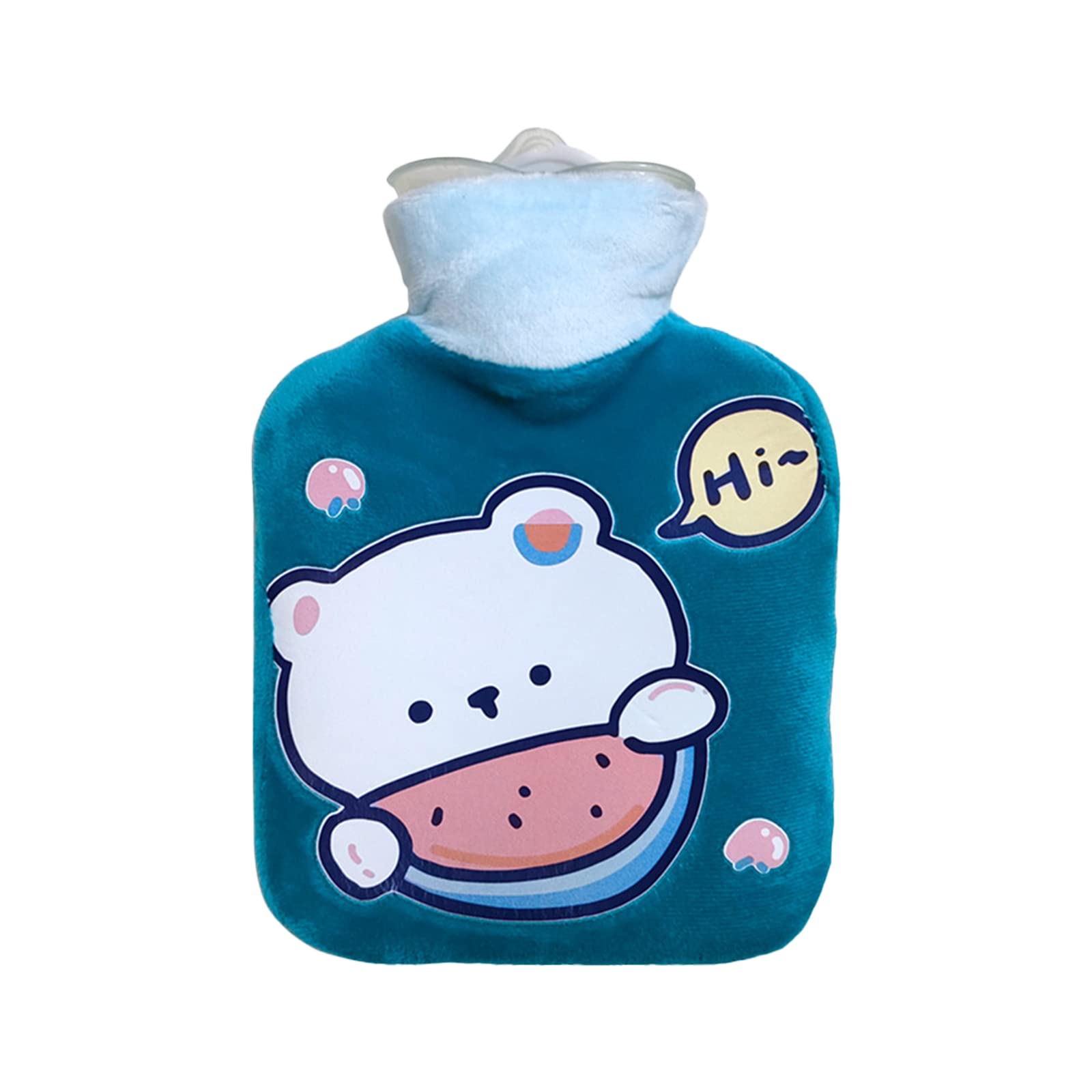 【送料無料】Kaaipee 湯たんぽ ミニ かわいいカバー付き エコ湯タンポ 注水式お湯入れ 小さめ 防寒グッズ 冷え対策 疲れ緩和 生理期最適 携帯ゆたんぽ 250ml グリーン