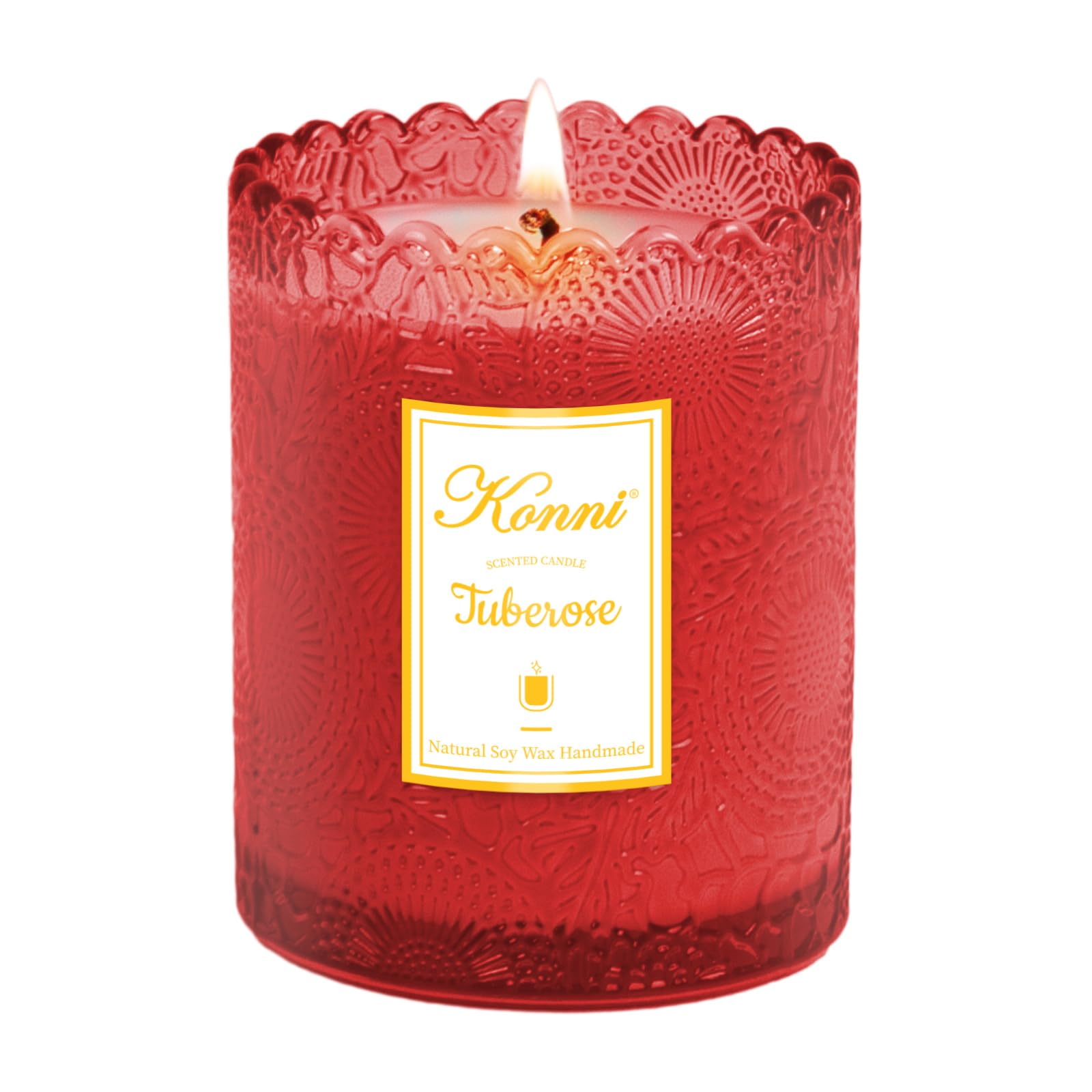 【送料無料】KAMMAK アロマキャンドル ジャーキャンドル チュベローズの香り 200g 40時間 天然大豆ワックス 無煙綿芯 ガラスの瓶 ギフト 癒しグッズ プレゼント 母の日