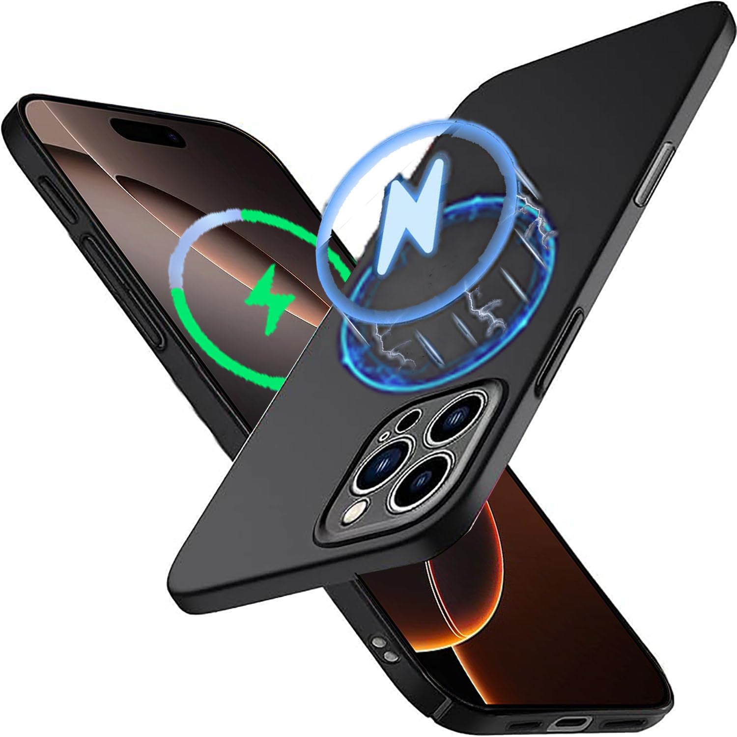 【送料無料】Wojiaozvlf 極薄 for iPhone 16 Pro Max ケース 薄型 Magsafe対応 マグネット搭載 iPhone 16 Pro Max用 カバー PCマット質感 超軽量 黄変防止 指紋防 擦り傷防止 手触り良い 全面保護 超耐磨 耐衝撃カストラップホール付きアイフォン 16 Pro Max用 カバー ワイヤ