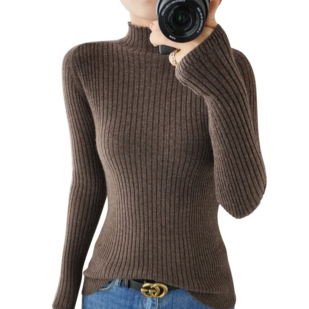 【送料無料】[PALAME] リブニット セーター トップス レディース 秋冬 高級魅力的な縦リブ・カシミヤタ..