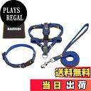 【送料無料】(DauStage) ハーネス リード 首輪 セット デニム 素材 選べる 4色 4サイズ 小型 中型 大型 犬用 トートバッグ付き (XL, ブルー)