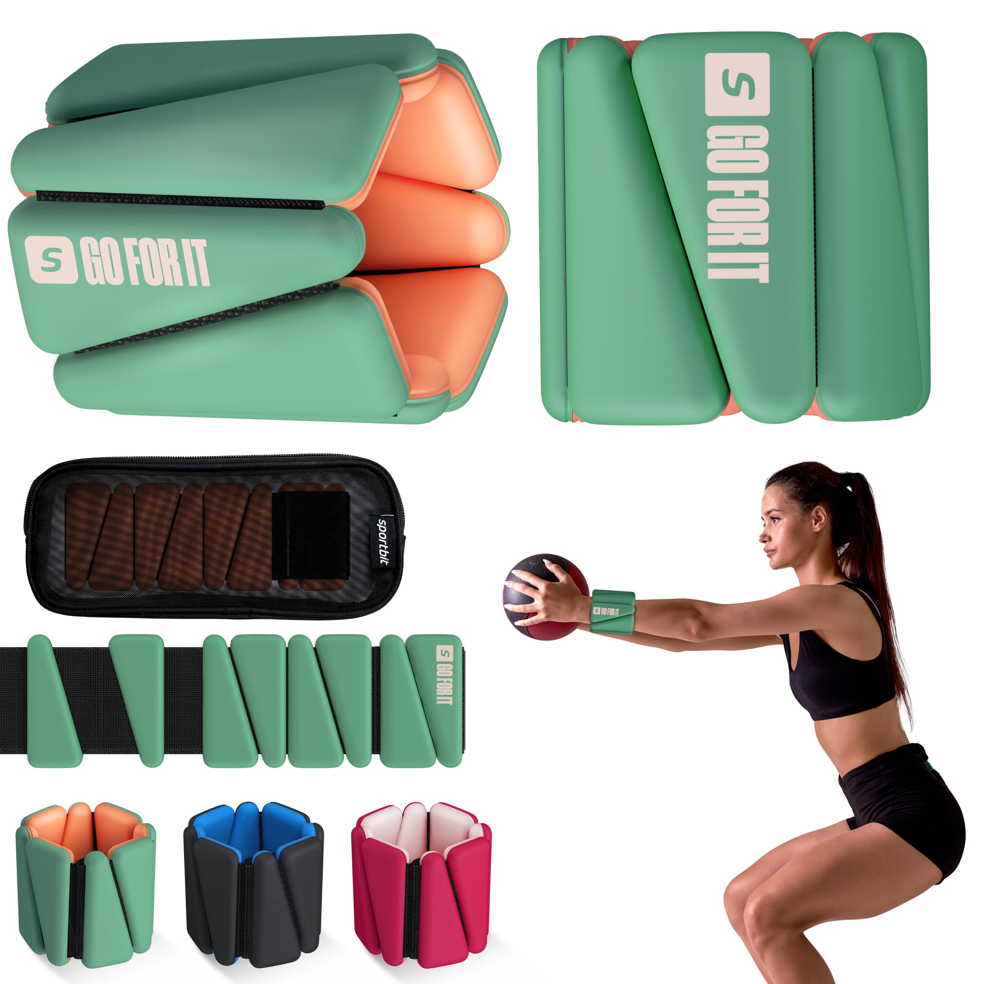 【送料無料】SPORTBIT 手首と足首のウェイト (ト グリーン)