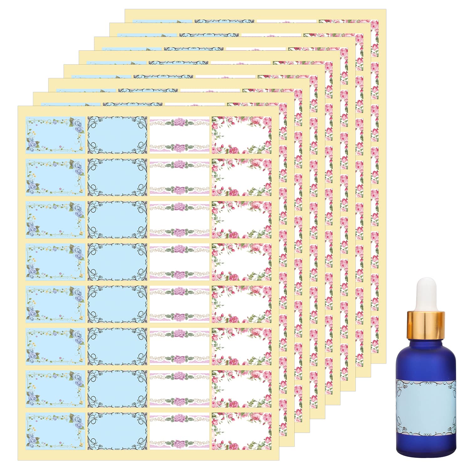 【送料無料】Wisdompro ラベルシール アート紙 手書き 印刷可能 剥がせる ステッカー メイソンジャー/..