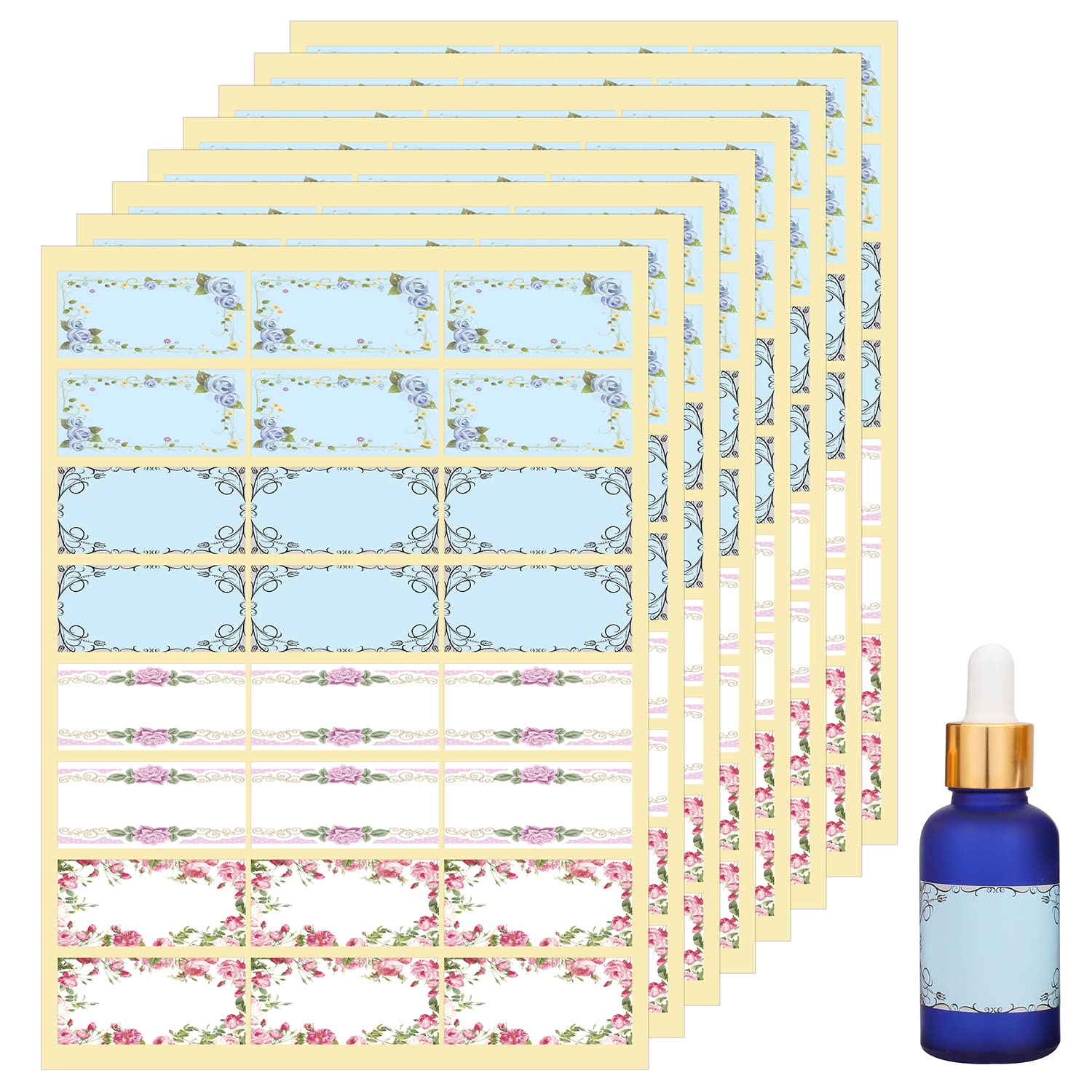 【送料無料】ラベルシール Wisdompro アート紙 手書き 印刷可能 剥がせる ステッカー メイソンジャー/..