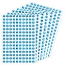 【送料無料】Wisdompro 業務用サイズ シール 4200枚 服 仕分け ラベル用紙 XS/S/M/L/XL/XXL/XXXL 28面 ブルー