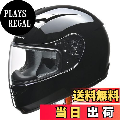 【送料無料】リード工業(LEAD) バイクヘルメット フルフェイス STRAX ブラック Mサイズ 57-58cm未満 SF..