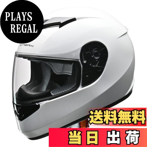 【送料無料】リード工業(LEAD) バイクヘルメット フルフェイス STRAX ホワイト Lサイズ 59-60cm未満 SF..