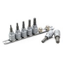 【送料無料】デイトナ(Daytona) バイク用 工具 ヘックスソケット 六角 ショート 差込角3/8インチ 7ピースセット(3/4/5/6/8/10mm) ソケットレール付き 91481