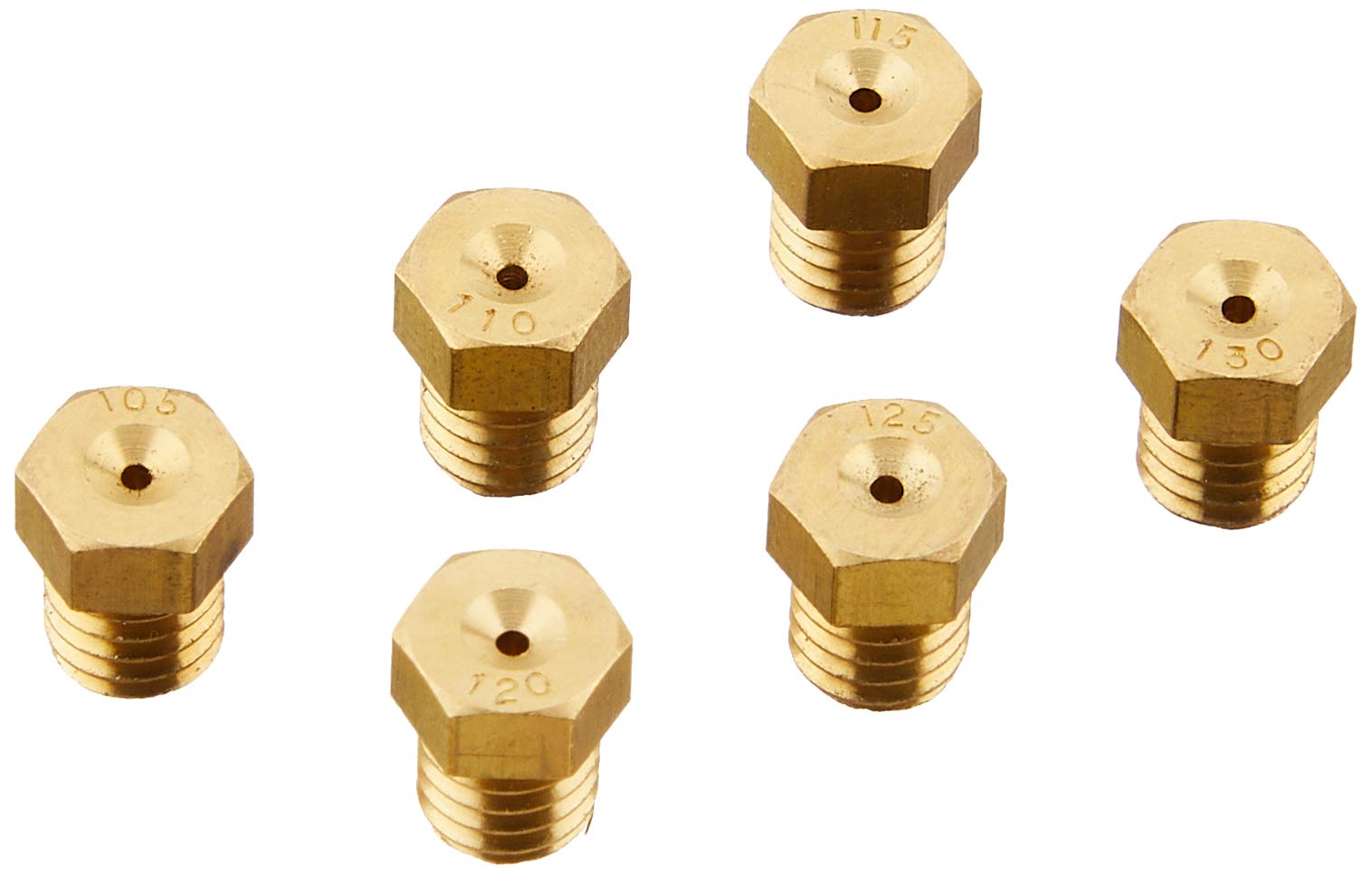 【送料無料】デイトナ(Daytona) バイク用 メインジェット ミクニ 六角小タイプ #105-130 6サイズセット 93771