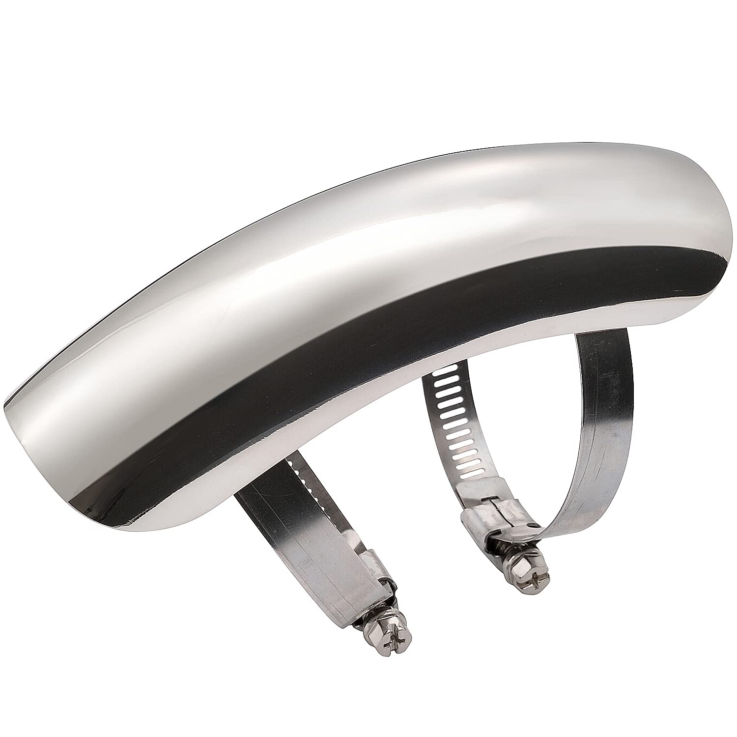 【送料無料】デイトナ(Daytona) バイク用 マフラーガード φ40-55対応 ステンレス製 バフ仕上げ ヒートガード 湾曲タイプ 94468