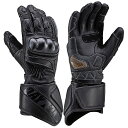 【送料無料】デイトナ(Daytona) バイク用 グローブ 春夏秋冬 本革(ヤギ革) カーボンプロテクター スマホ対応 オールスポーツ ロンググローブ HBG-040 ブラック Mサイズ 99227